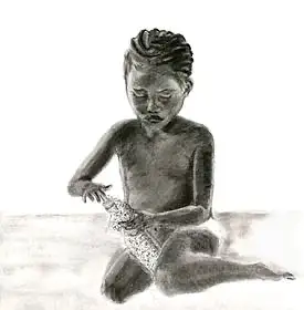 Charcoal painting